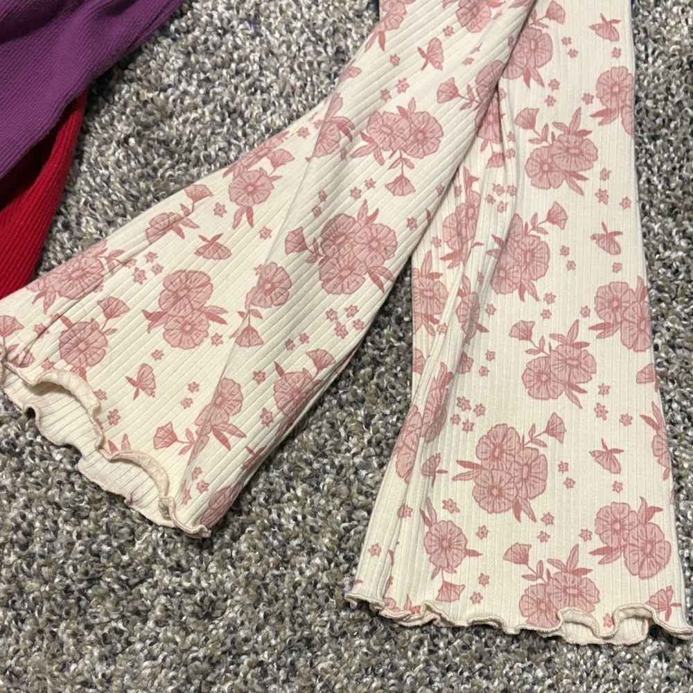 Toddler girl 11 Pack Assorted Cotton Leggings - Red, Purple, Blue, Cream & More - Picture 5 of 7